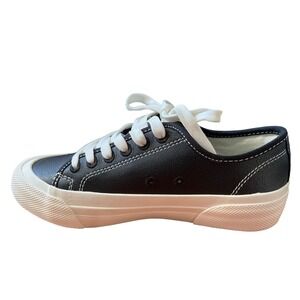 SeaVees SeaChange LTT Black Corn Leather Low Top Sneakers Women's Size 5